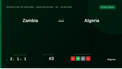 يستضيف منتخب الجزائر نظيره الزامبي يوم الجمعة في تيزي وزو ضمن الجولة الأولى من تصفيات أمم إفريقيا 2027، وسط غياب فارس...